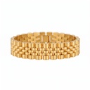 Gold Watch Strap Style Bracelet