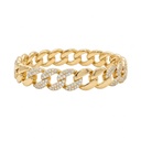 Gold-Plated Iced Cuban Chain Link Bracelet