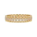 Slim Gold Watch Strap Style Zircon Bracelet