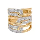 Triple Link Glam Ring