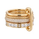 Gold Stackable Multi Ring Set with Zircon